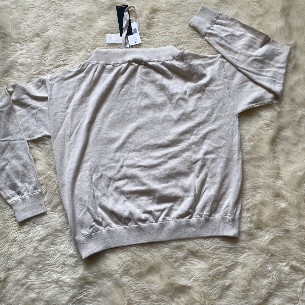 🌹 Minnie Rose Cotton & Cashmere Funnel neck Sweater XL Stone… - Picture 7 of 17